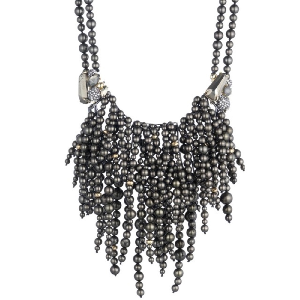 ALEXIS BITTAR Shell Pearl Collar Necklace NWT…very White Lotus